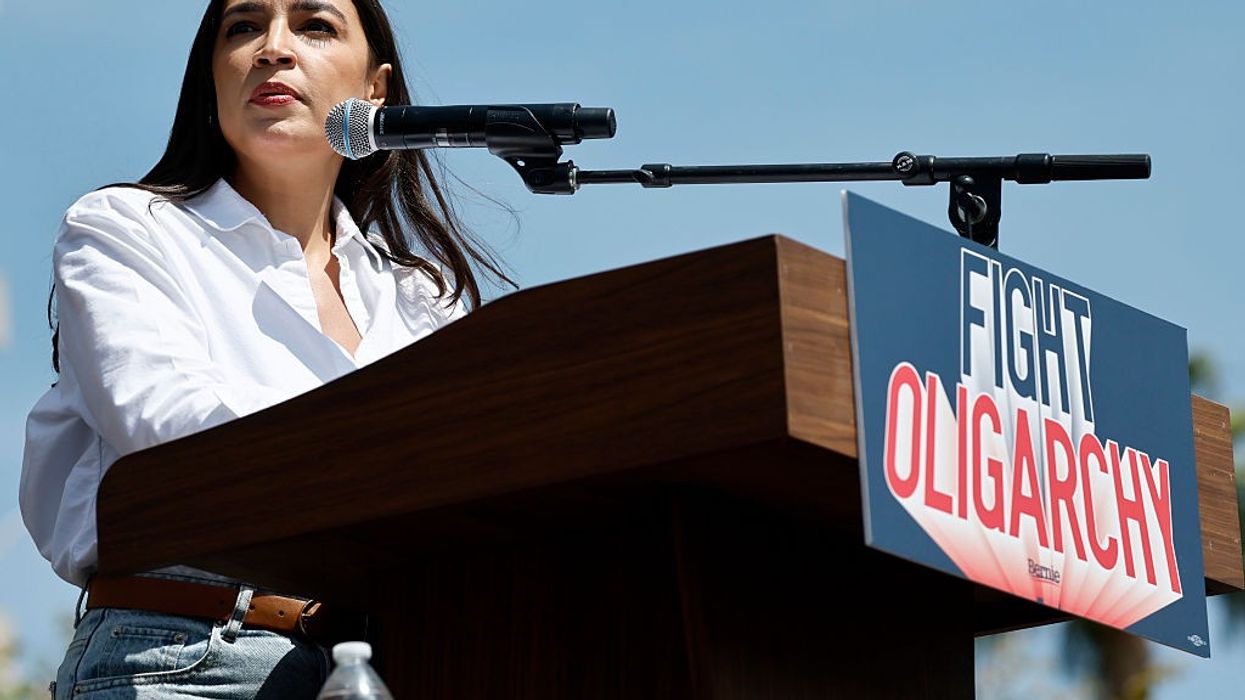 Bernie Sanders And Alexandria Ocasio-Cortez Hold "Fighting Oligarchy" Rally In L.A.
