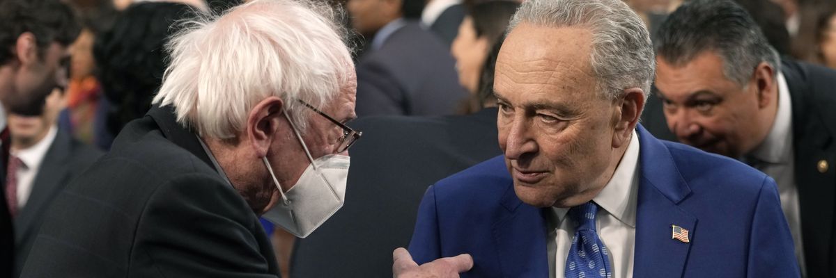 Bernie Sanders and Chuck Schumer