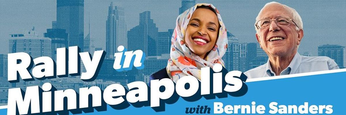 WATCH LIVE: Bernie Sanders, Ilhan Omar Set to Rally Forces in Minneapolis