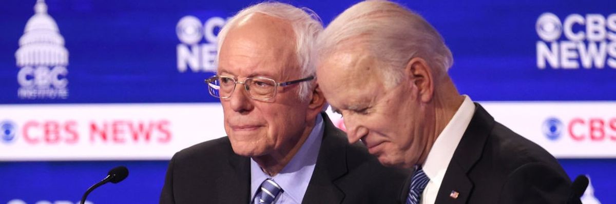 Bernie Sanders and Joe Biden in 2020