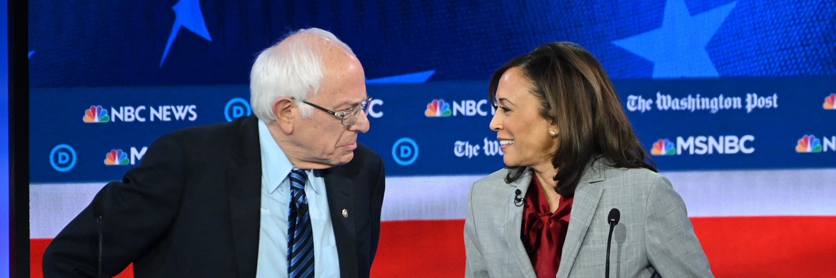 Bernie Sanders and Kamala Harris