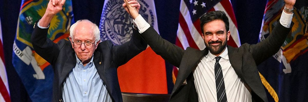 Bernie Sanders and New York City Mayoral candidate Zohran Mamdani
