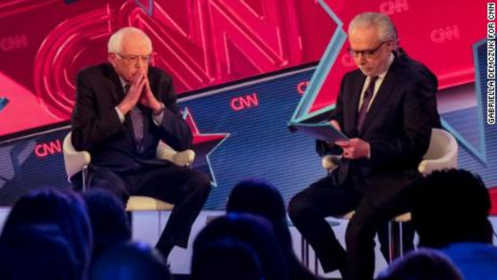 Bernie Sanders and Wolf Blitzer on CNN