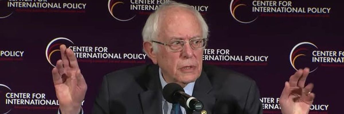 Bernie Sanders at Center for International Policy conference