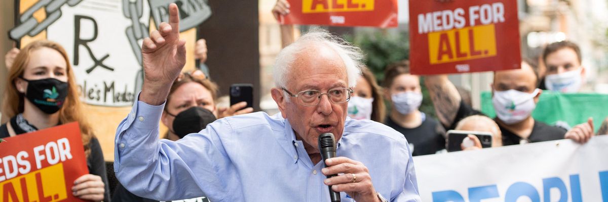 Bernie Sanders at "Meds for All" rally