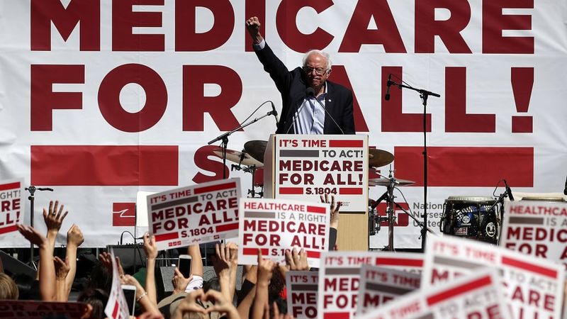 Bernie Sanders Discusses Medicare For All Bill In San Francisco