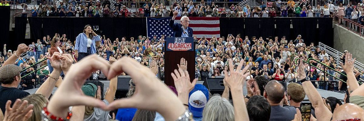 Bernie Sanders Holds "Fighting Oligarchy" Rally In Idaho