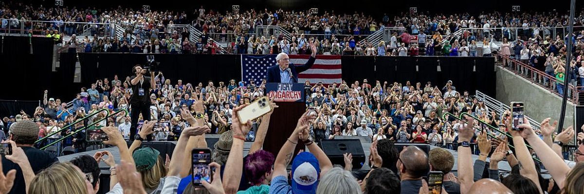 Bernie Sanders Holds "Fighting Oligarchy" Rally In Idaho