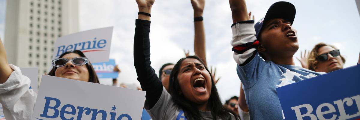 Bernie Sanders Rallies Supporters In Los Angeles