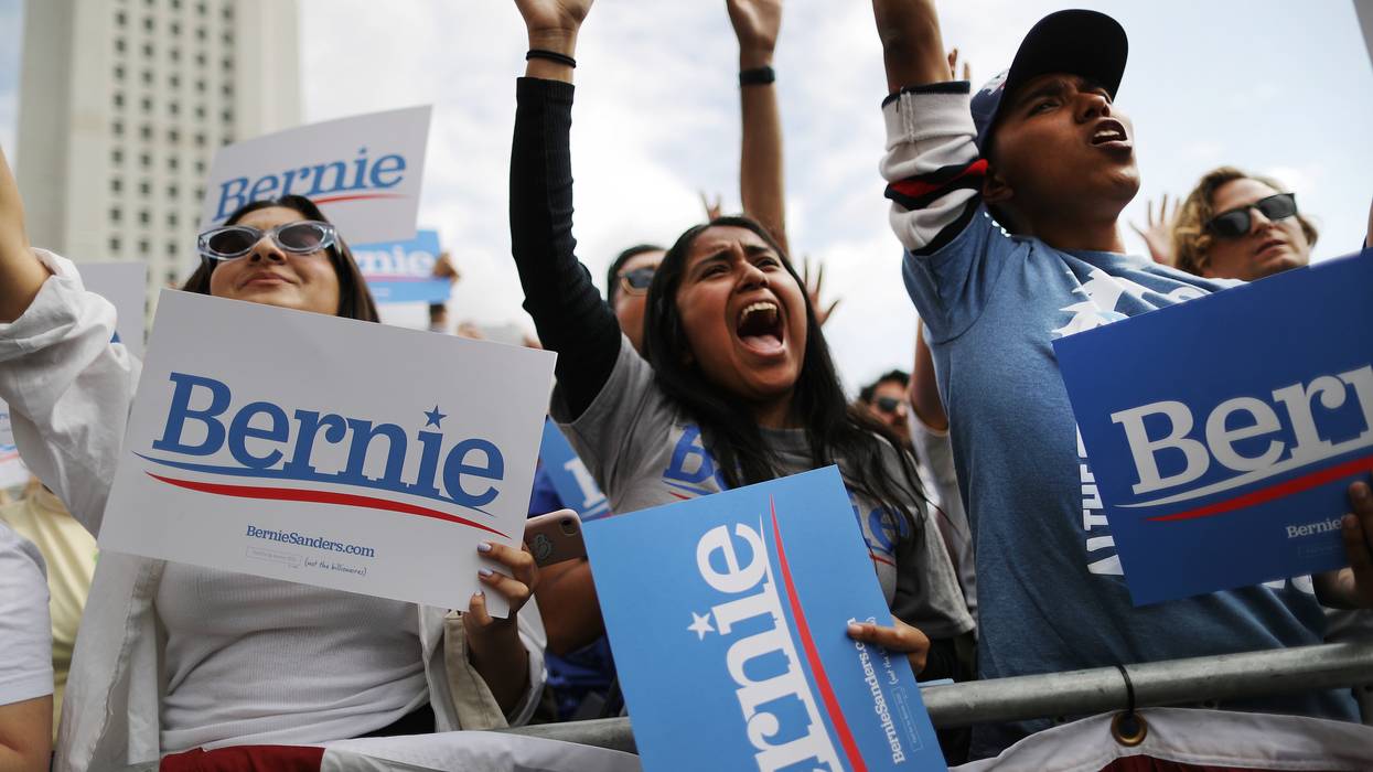 Bernie Sanders Rallies Supporters In Los Angeles