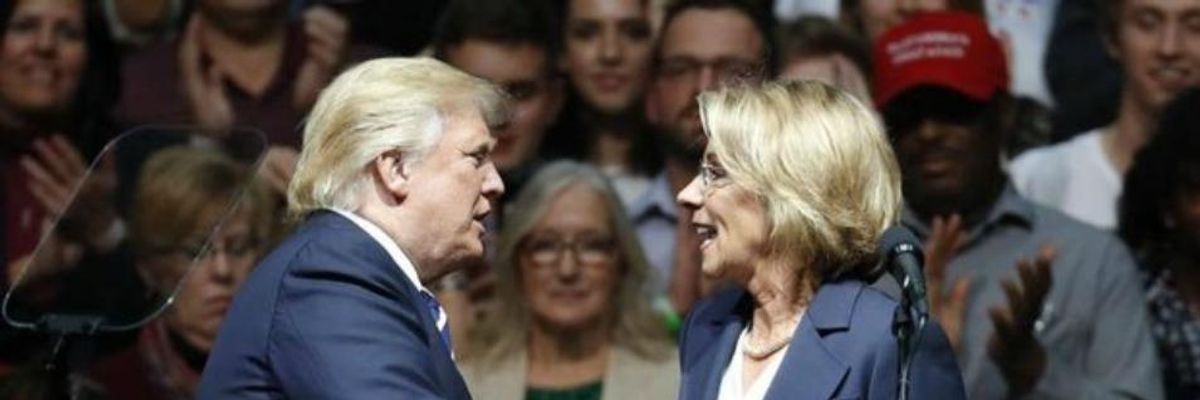 Sanders and Dems Demand Betsy DeVos Pay $5.3 Million Fine for Campaign Finance Violations