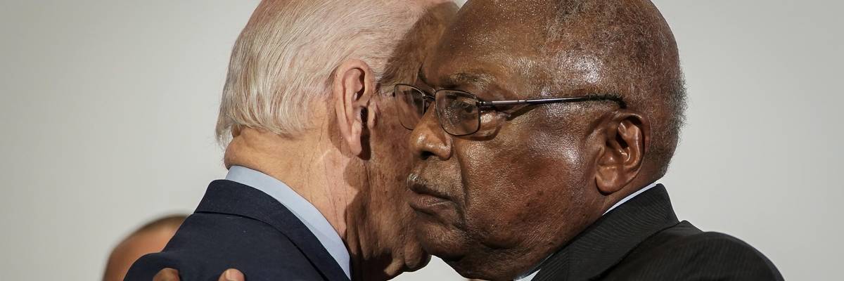 Biden and Clyburn embrace