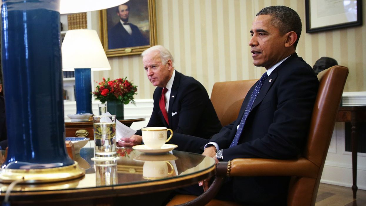Biden and Obama in White House