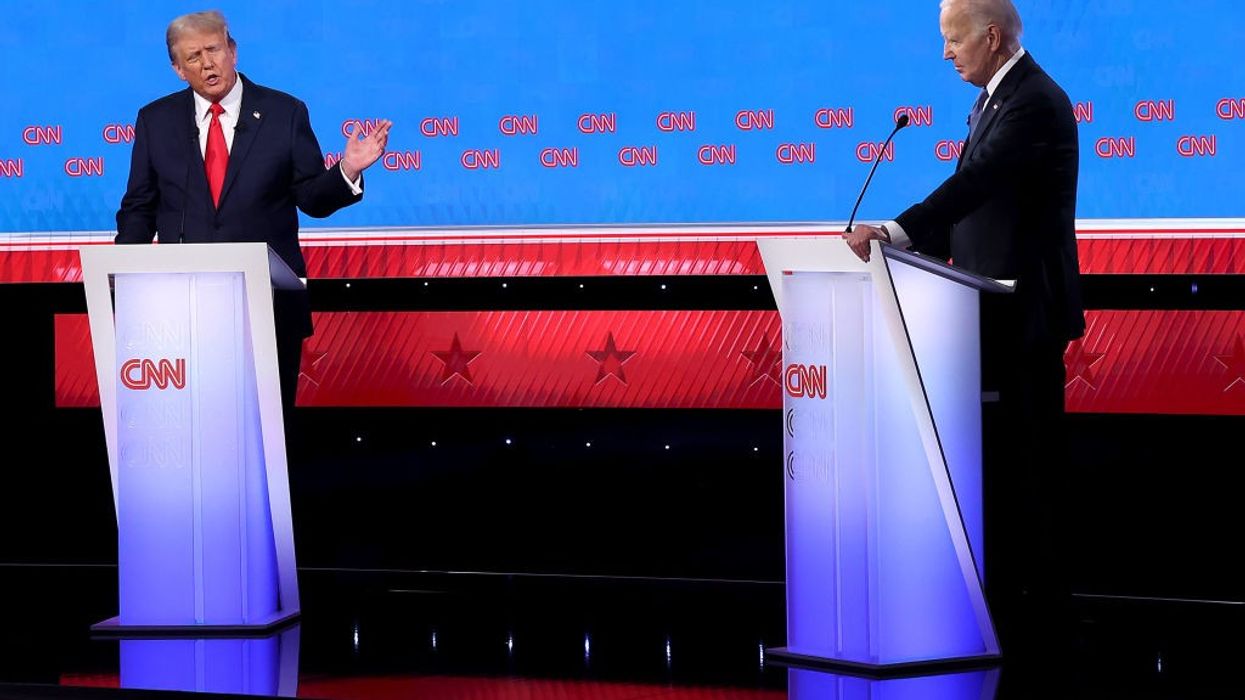 Biden and Trump debate.