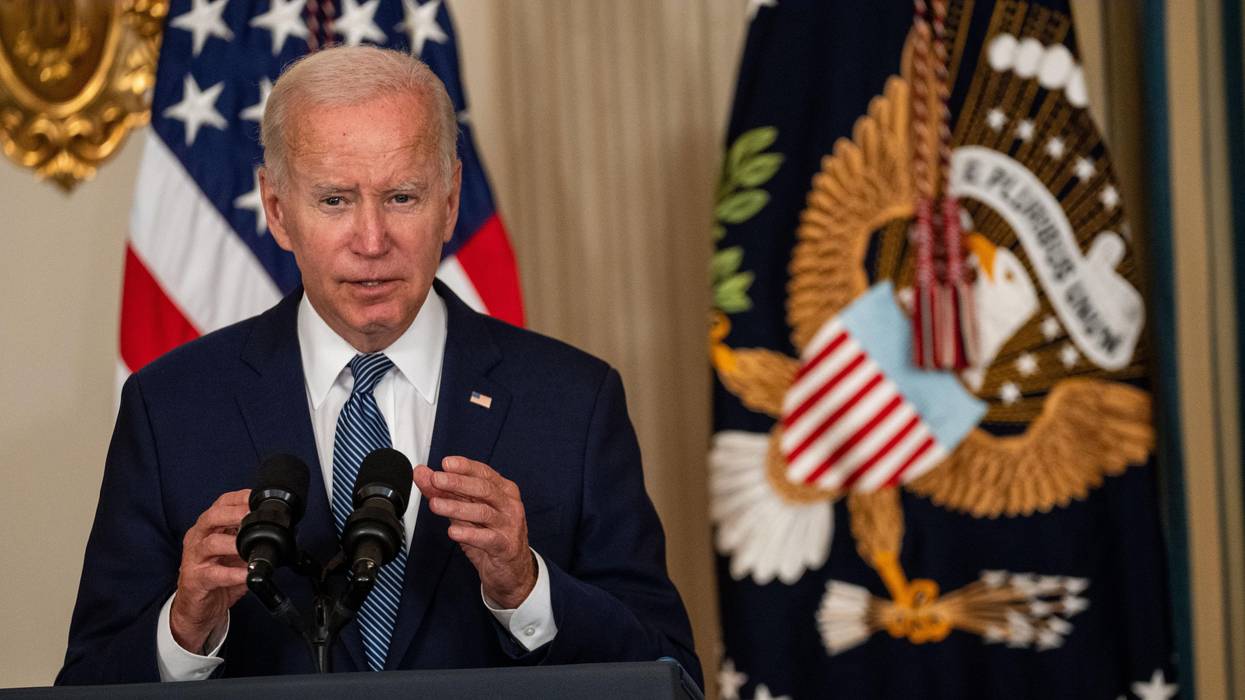 Biden delivering speech in the White House