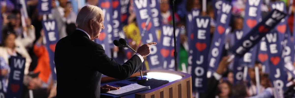 Biden on stage at 2024 Democratic National Convention