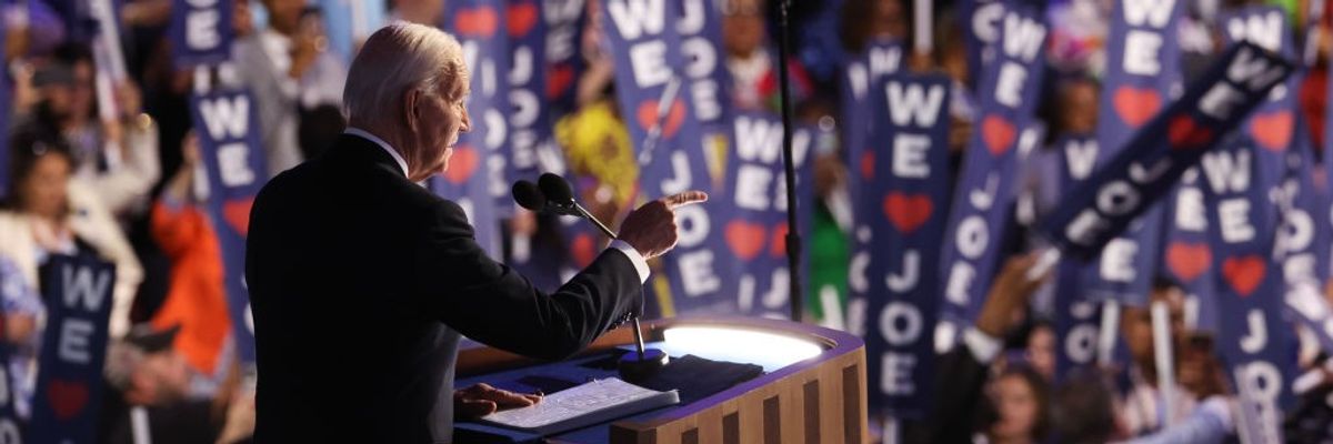 Biden on stage at 2024 Democratic National Convention