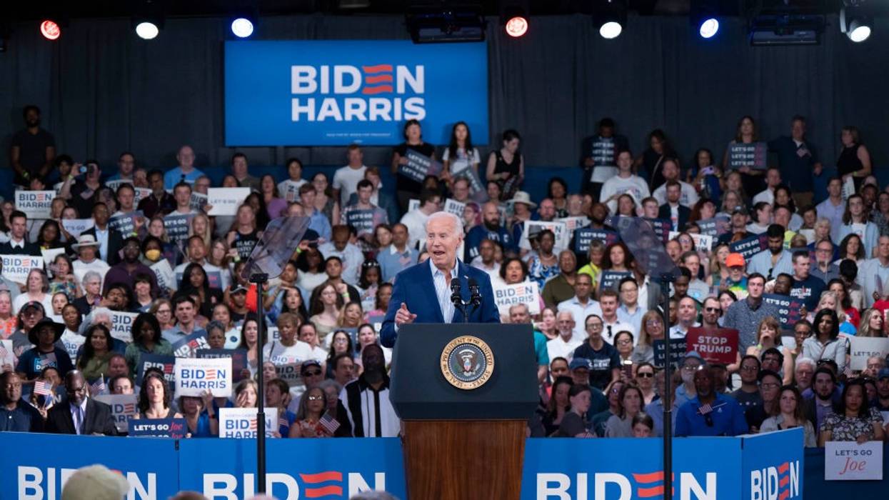 Biden speaks at a campaign rally