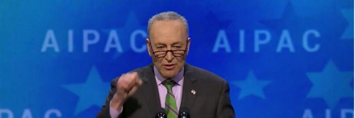 Schumer Denounced for 'Absolutely Disgusting' AIPAC Speech