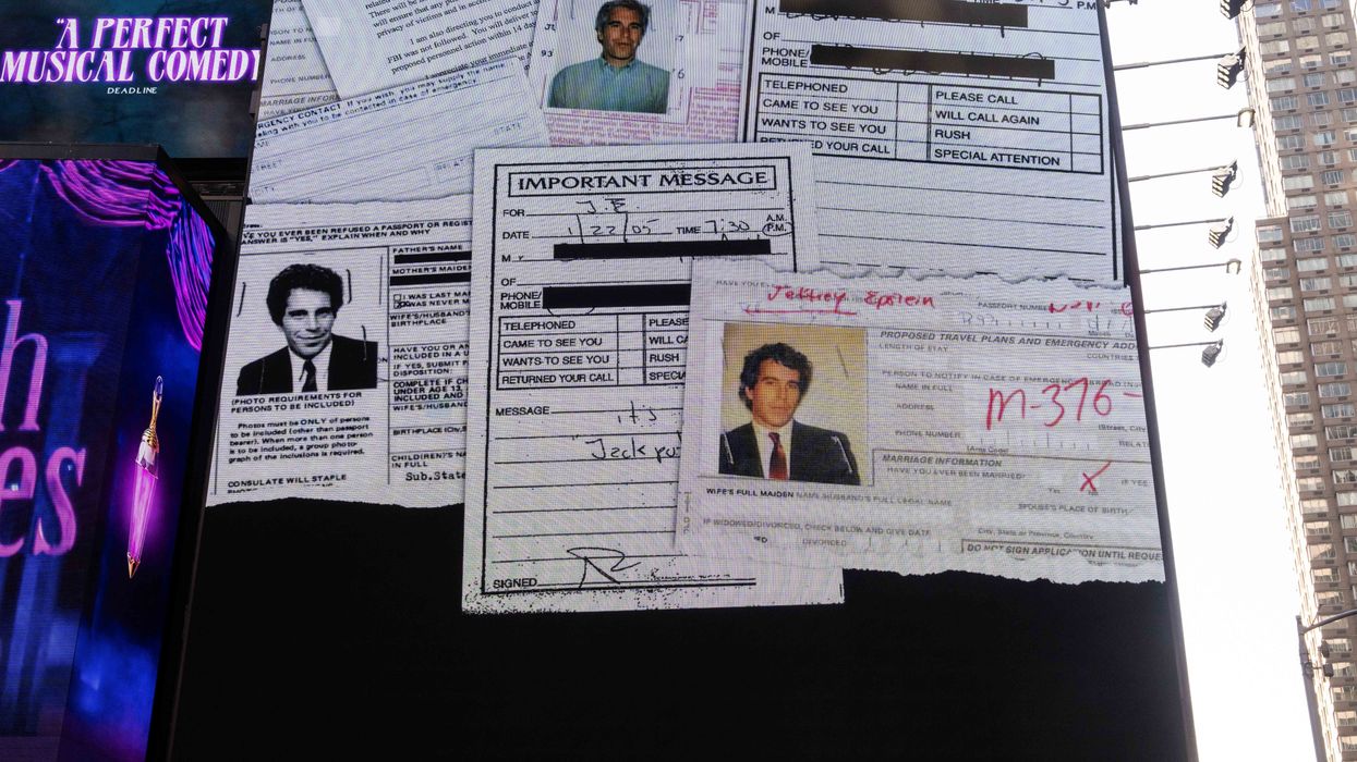 Billboard in Times Square Calls For Release Of Epstein Files