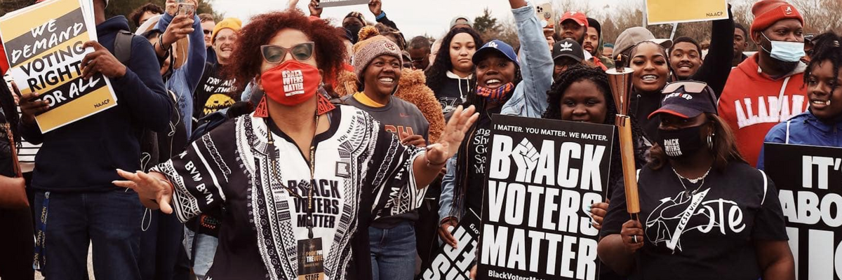 Black voting rights activists rally in Selma