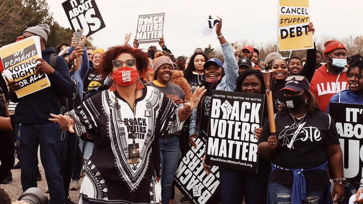 Black voting rights activists rally in Selma