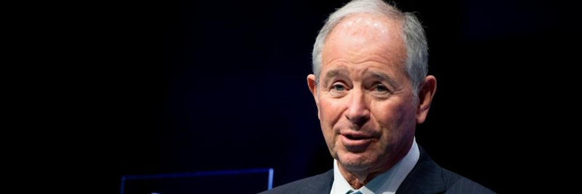 Calls for Trump-Supporting Billionaire Schwarzman to Apologize for Saying "Maybe Bernie Sanders Shouldn't Exist"