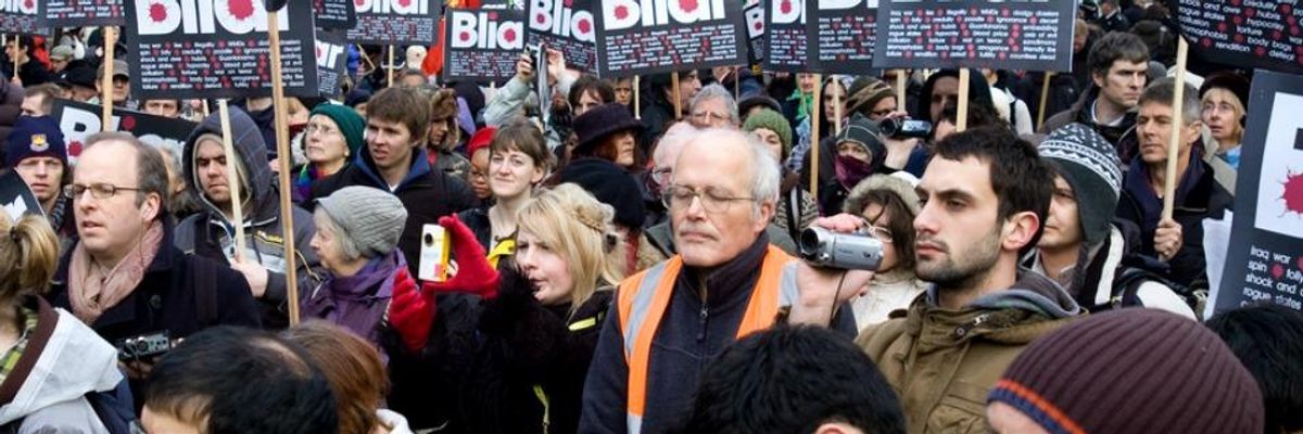 BLIAR protest in London