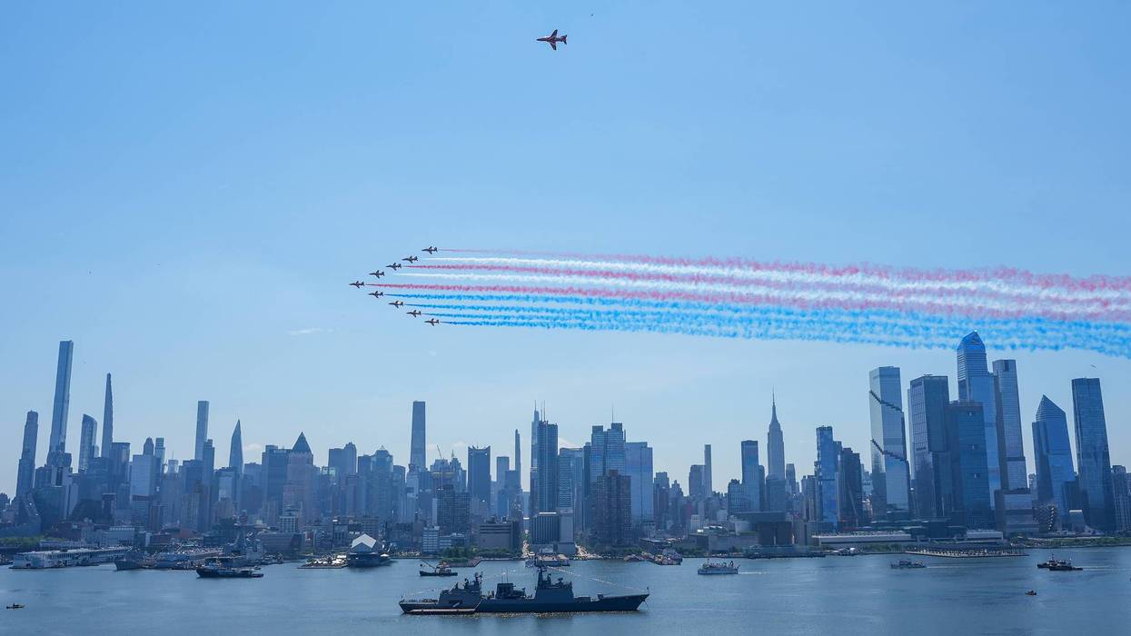Blue Angels Lead US Military Flyover In New York