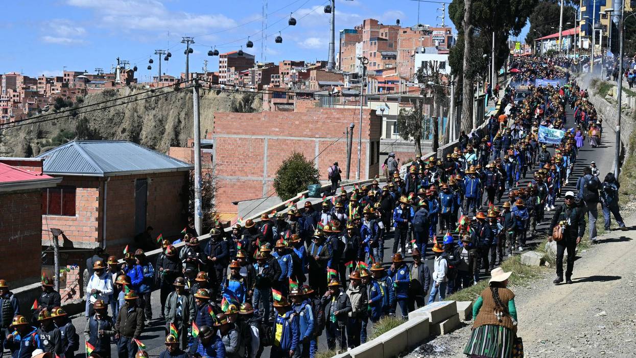 Bolivia miners protest