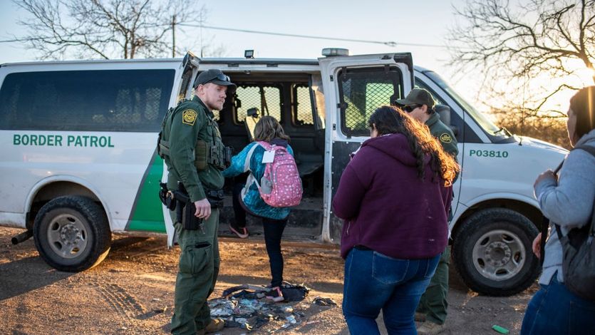 Border Patrol takes migrants into custody