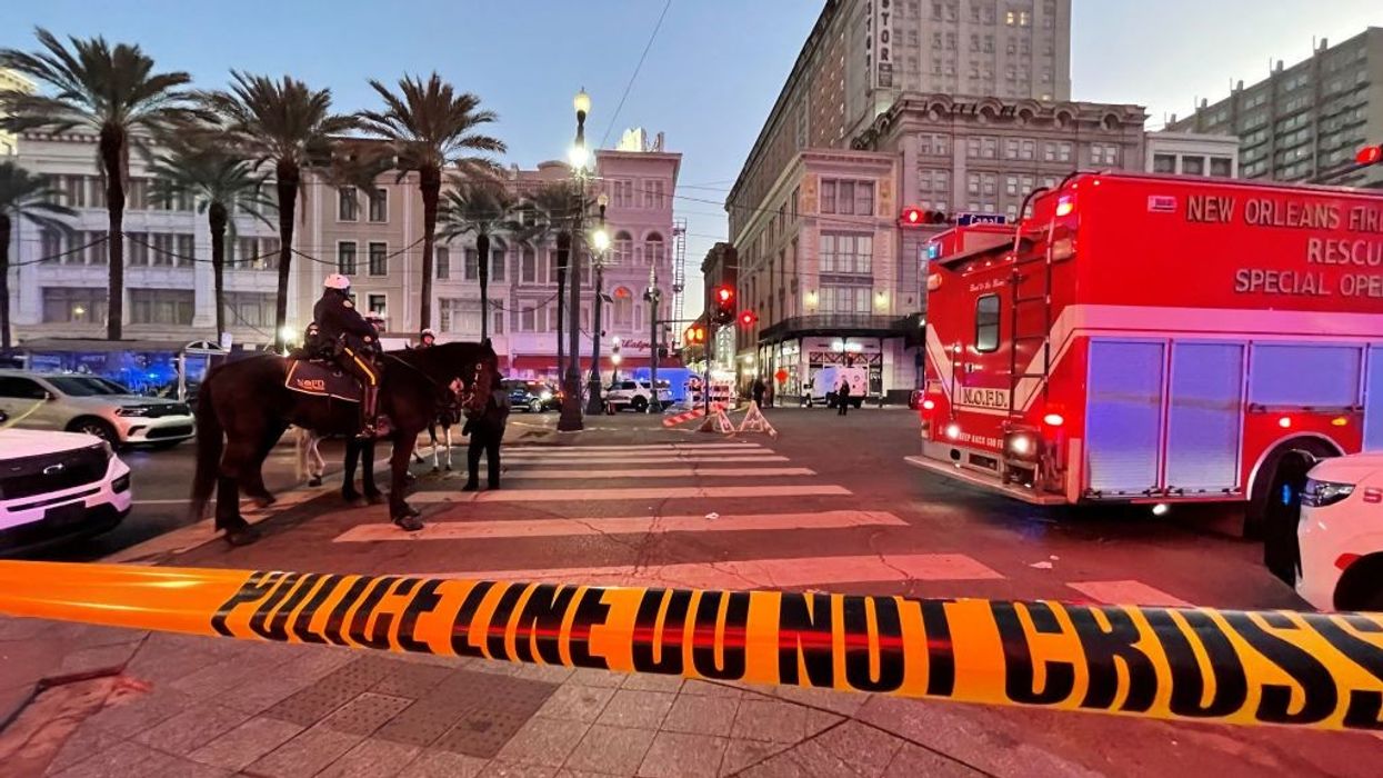 Bourbon Street in New Orleans after a terror attack.