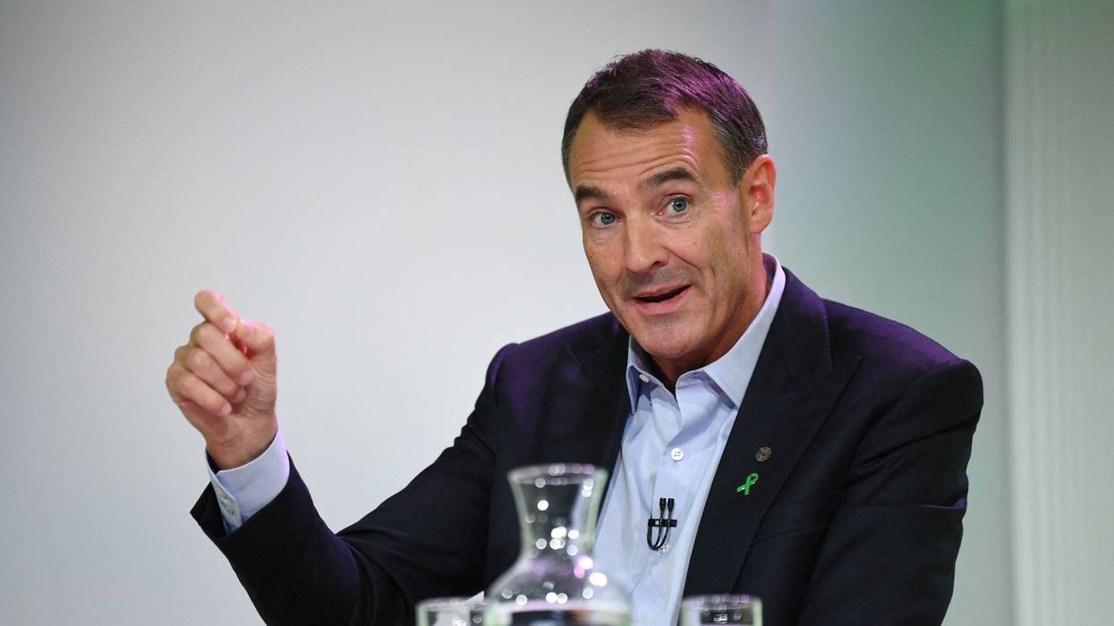 BP CEO Bernard Looney speaks during an event in London on February 12, 2020.