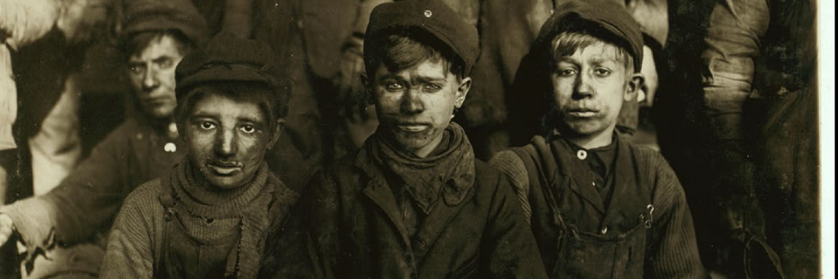 Breaker boys who worked in turn-of-the-century mines in Pennsylvania