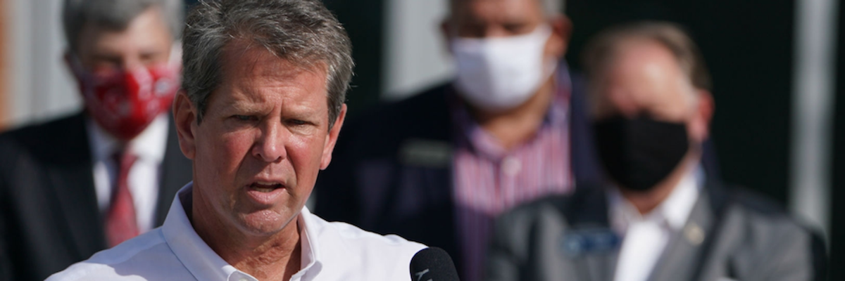 'More Georgians Will Die': As Covid-19 Ravages US, GOP Governor Brian Kemp Forbids Local Authorities From Imposing Mask Mandate