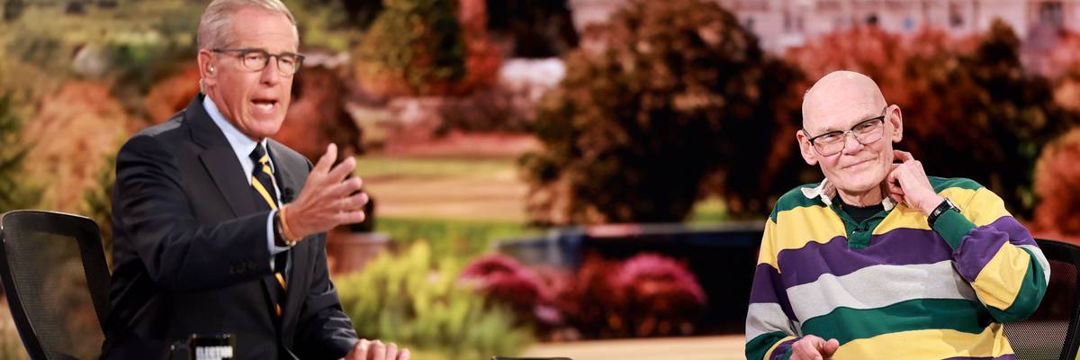 Brian Williams and James Carville