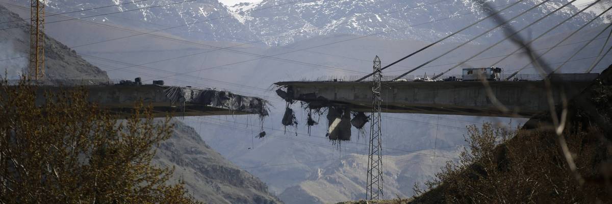 Bridge damaged in repeated strikes near Tehran