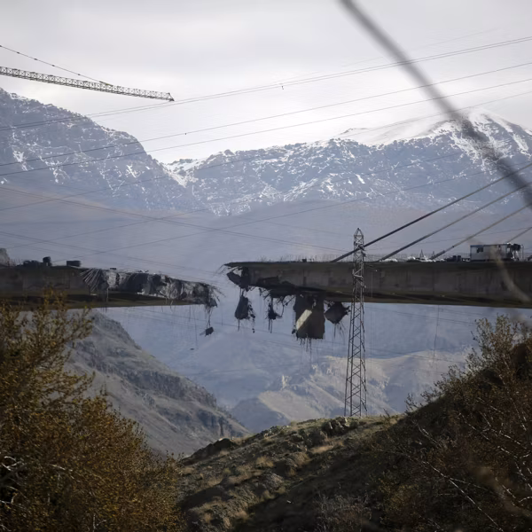 Bridge damaged in repeated strikes near Tehran