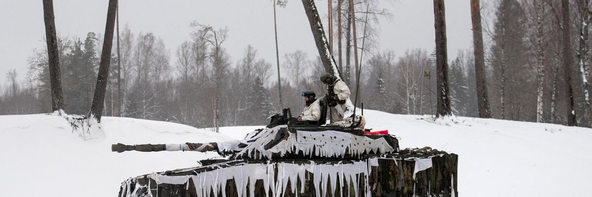 British troops training in Estonia as tensions with Ukraine and Russia continue to boil