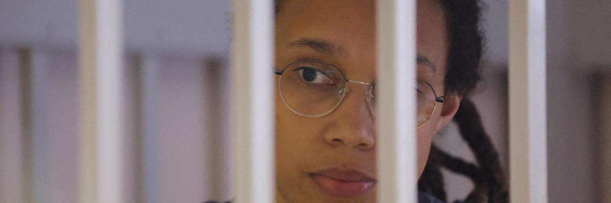 Brittney Griner behind bars in Russia