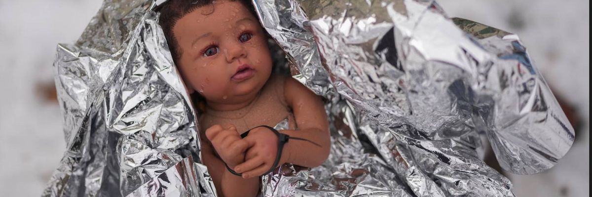 Brown baby Jesus zip-tied in one church's Nativity scene