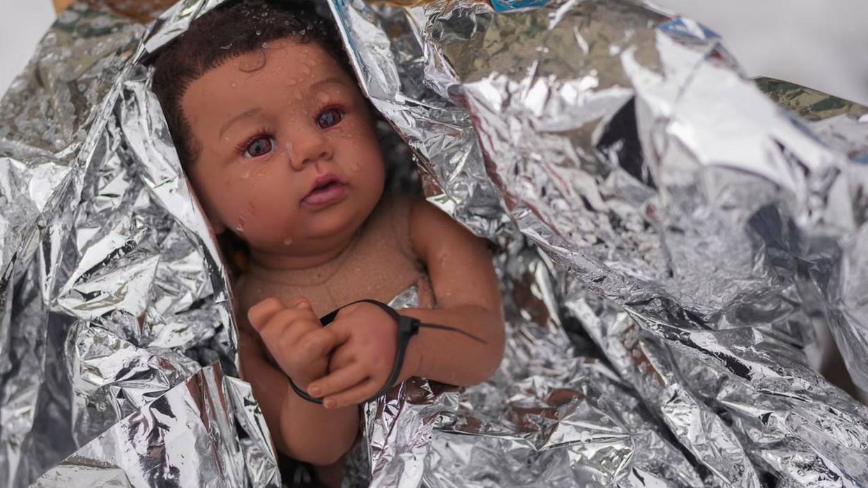 Brown baby Jesus zip-tied in one church's Nativity scene