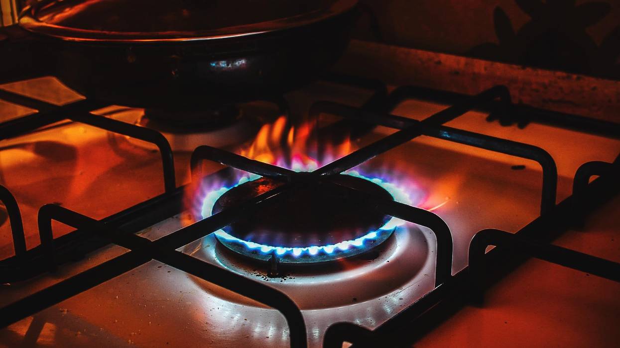 Burner on a gas stove
