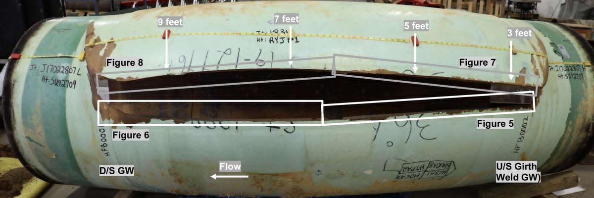 Burst section of Mountain Valley Pipeline.