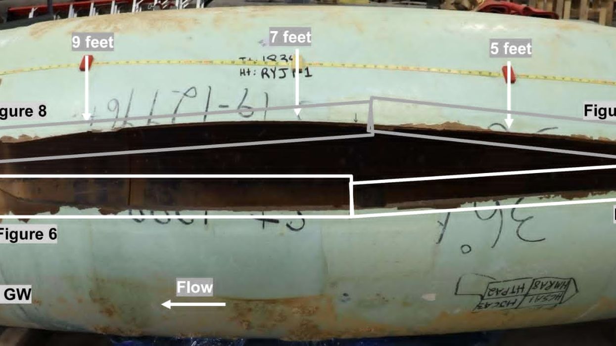 Burst section of Mountain Valley Pipeline.