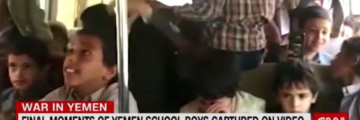 Here's the Video of Schoolchildren Just Moments Before Being Massacred by U.S.-Backed Saudi Bombing