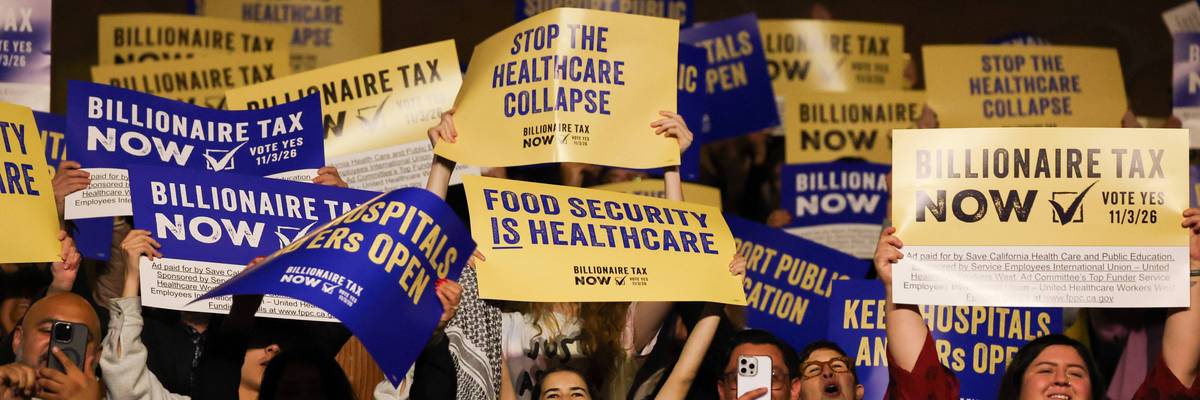 California billionaire tax rally