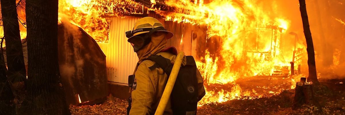 California firefighter responding to Camp Fire