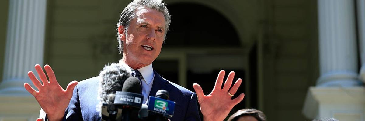 California Gov. Gavin Newsom speaks