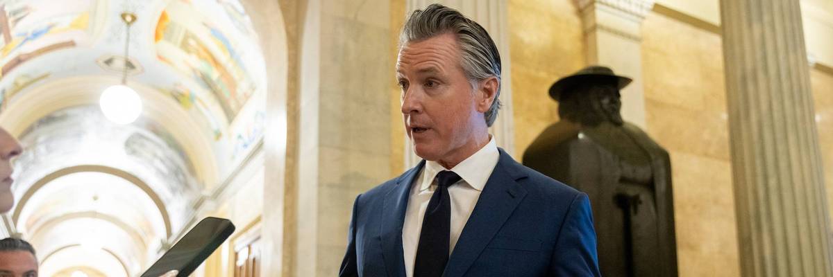 California Governor Gavin Newsom in Capitol